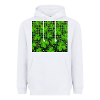 White shamrock and plaid Heavyweight Hoodie - RanaPortraitStore