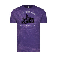 Cloud Purple I'D Rather Be On My Tractor Vintage Tee - Bettercallsaul