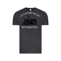 Vintage Black I'D Rather Be On My Tractor Vintage Tee - Bettercallsaul