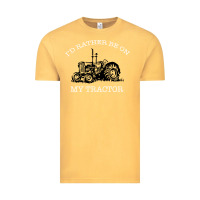 Vintage Mustard I'D Rather Be On My Tractor Vintage Tee - Bettercallsaul