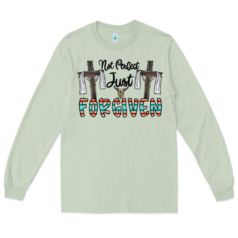No Perfect Just Forgiven Long Sleeve Tee by CowhideDigitalArt | Teevron