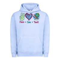 Pigment Grape Ice Peace Love Teach Urban Hoodie - Jasminsmagicworld