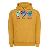 Pigment Peanut Butter Peace Love Teach Urban Hoodie - Jasminsmagicworld