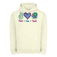 Pigment Pistachio Peace Love Teach Urban Hoodie - Jasminsmagicworld
