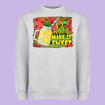 Life Is Short Make It Sweet Heavyweight Sweatshirt Designed By Jasminsmagicworld