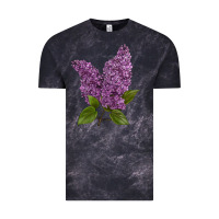 Cloud Black Purple Lilac Flower Vintage Tee - LillyAllenDesigns