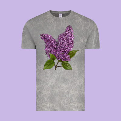 Purple Lilac Flower Vintage Tee Designed By Lillyallendesigns