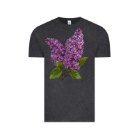 Vintage Black Purple Lilac Flower Vintage Tee - LillyAllenDesigns