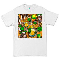 White St. Patrick's Day Pig With Beer And Shamrock Premium Tee - FaDigitalArtStudio