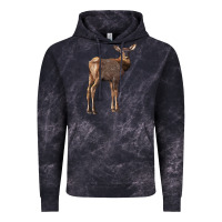 Cloud Black elk fawn deer Vintage Hoodie - LillyAllenDesigns