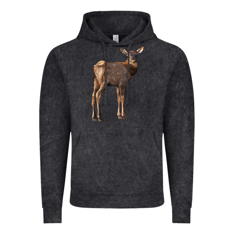 Elk Fawn Deer Vintage Hoodie by LillyAllenDesigns | Teevron
