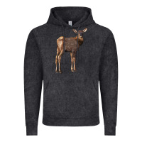 Vintage Black elk fawn deer Vintage Hoodie - LillyAllenDesigns