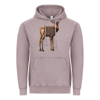 Vintage Zinc elk fawn deer Vintage Hoodie - LillyAllenDesigns