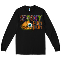Black spooky pumpkin Long Sleeve Tee - SublimationCraftShop