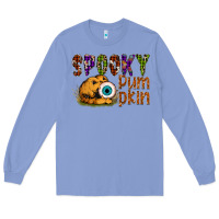 Colony Blue spooky pumpkin Long Sleeve Tee - SublimationCraftShop
