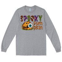 Heather Grey spooky pumpkin Long Sleeve Tee - SublimationCraftShop