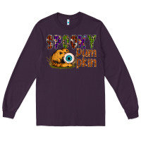 Plum spooky pumpkin Long Sleeve Tee - SublimationCraftShop