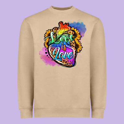 Love Is Love Pride Heavyweight Sweatshirt Designed By Jasminsmagicworld