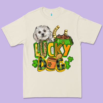 Lucky Dog St. Patrick's Premium Tee Designed By Fadigitalartstudio