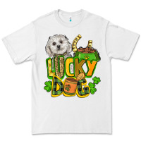 White lucky dog St. Patrick's Premium Tee - FaDigitalArtStudio