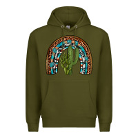 Army Green revize cactus gemstone rainbow Premium Hoodie - Artiststas