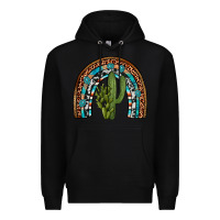 Black revize cactus gemstone rainbow Premium Hoodie - Artiststas