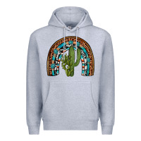 Heather Grey revize cactus gemstone rainbow Premium Hoodie - Artiststas