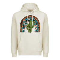 Oatmeal Heather revize cactus gemstone rainbow Premium Hoodie - Artiststas