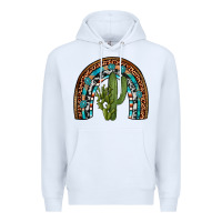 White revize cactus gemstone rainbow Premium Hoodie - Artiststas