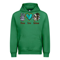 Emerald Peace Love Indians Urban Hoodie - Jasminsmagicworld