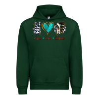Forest Green Peace Love Indians Urban Hoodie - Jasminsmagicworld
