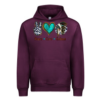 Mauve Wine Peace Love Indians Urban Hoodie - Jasminsmagicworld