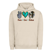 Pigment French Oak Peace Love Indians Urban Hoodie - Jasminsmagicworld