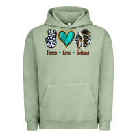 Pigment Oil Green Peace Love Indians Urban Hoodie - Jasminsmagicworld