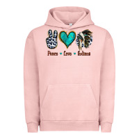 Pigment Salmon Peace Love Indians Urban Hoodie - Jasminsmagicworld