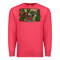 Cardinal donkey christmas Premium Sweatshirt - Jasminsmagicworld