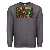 Charcoal Heather donkey christmas Premium Sweatshirt - Jasminsmagicworld