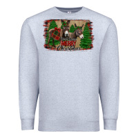 Heather Grey donkey christmas Premium Sweatshirt - Jasminsmagicworld