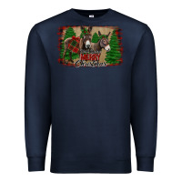 Navy donkey christmas Premium Sweatshirt - Jasminsmagicworld