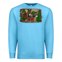 Ocean Blue donkey christmas Premium Sweatshirt - Jasminsmagicworld