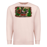 Pale Pink donkey christmas Premium Sweatshirt - Jasminsmagicworld