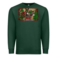Sports Green donkey christmas Premium Sweatshirt - Jasminsmagicworld