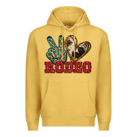 Antique Gold Peace Love Rodeo Premium Hoodie - Jasminsmagicworld
