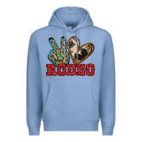 Colony Blue Peace Love Rodeo Premium Hoodie - Jasminsmagicworld