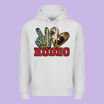 Peace Love Rodeo Premium Hoodie Designed By Jasminsmagicworld