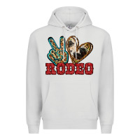 Dove Grey Peace Love Rodeo Premium Hoodie - Jasminsmagicworld