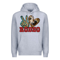Heather Grey Peace Love Rodeo Premium Hoodie - Jasminsmagicworld