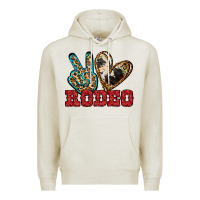 Oatmeal Heather Peace Love Rodeo Premium Hoodie - Jasminsmagicworld