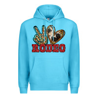 Ocean Blue Peace Love Rodeo Premium Hoodie - Jasminsmagicworld