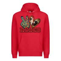 Red Peace Love Rodeo Premium Hoodie - Jasminsmagicworld